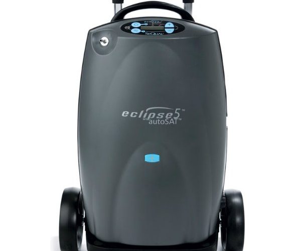 Wheeled portable oxygen concentrator
